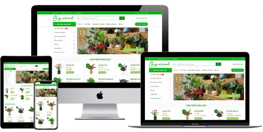 Giao diện website Wordpress bán cây xanh văn phòng