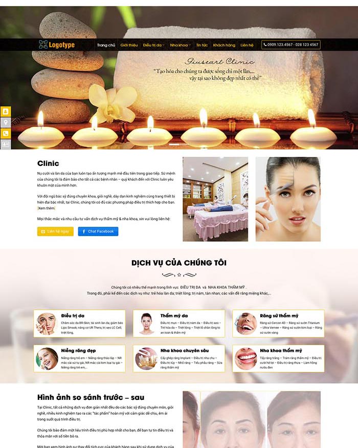 Giao diện website Wordpress Spa thẩm mỹ làm đẹp