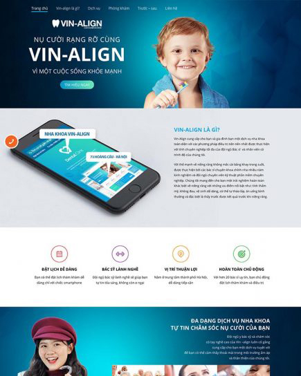 Giao diện website Wordpress phòng khám nha khoa