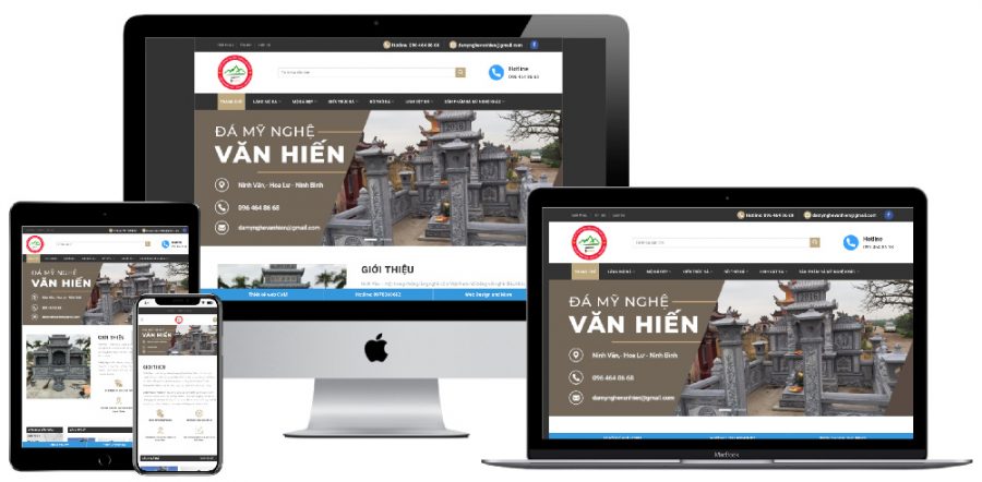 Giao diện website WordPress bán bia mộ đá