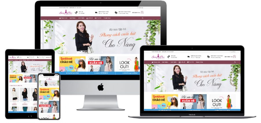 Giao diện website Wordpress bán thời trang nữ