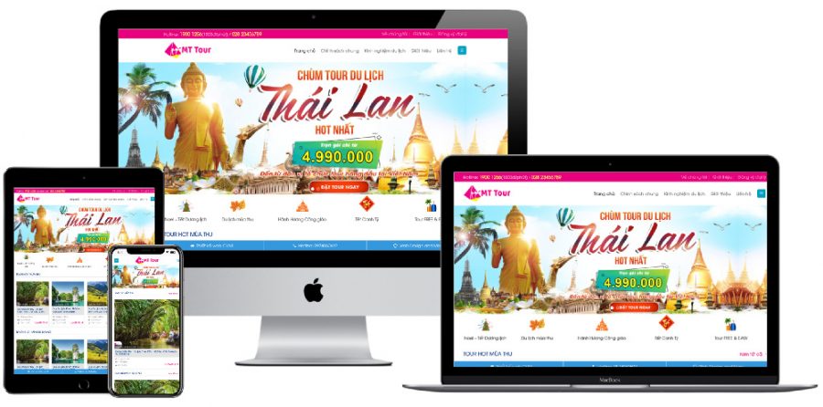 Giao diện website WordPress du lịch đặt tour mẫu 10