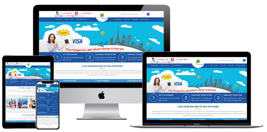 Giao diện website Wordpress dịch vụ làm visa