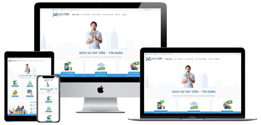 Giao diện webiste WordPress dịch vụ tài chính