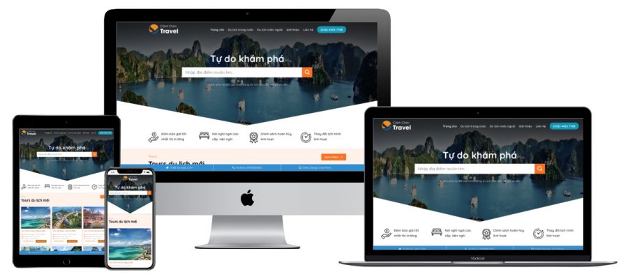 Giao diện website Wordpress du lịch H1255