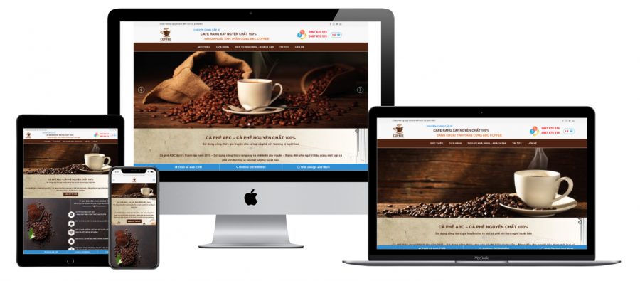 Giao diện website Wordpress bán coffee H1268