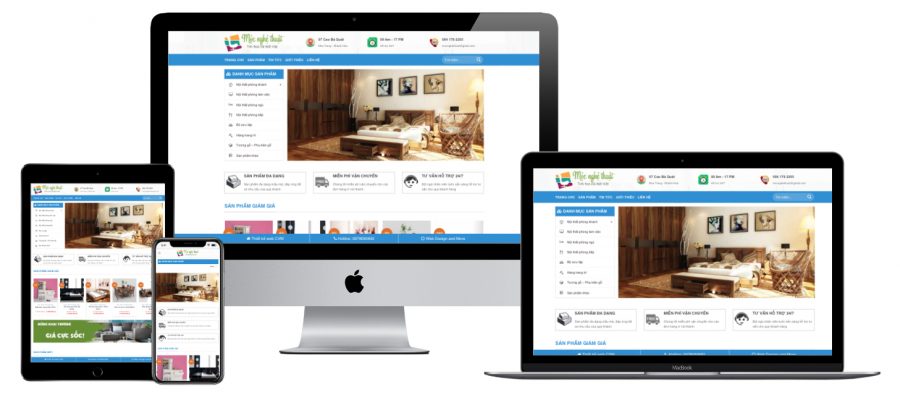 Giao diện website Wordpress bán nội thất H1272