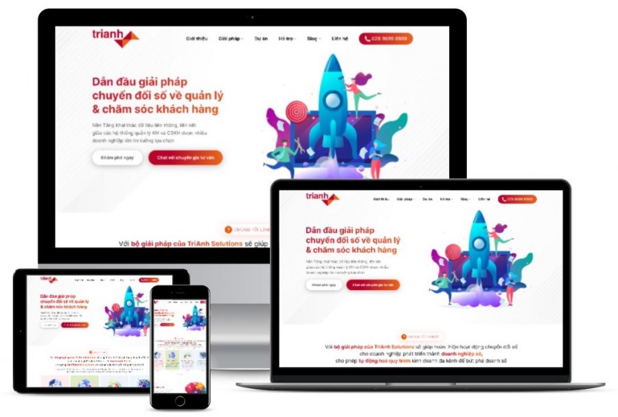 Giao diện website WordPress dịch vụ chuyển đổi số G521