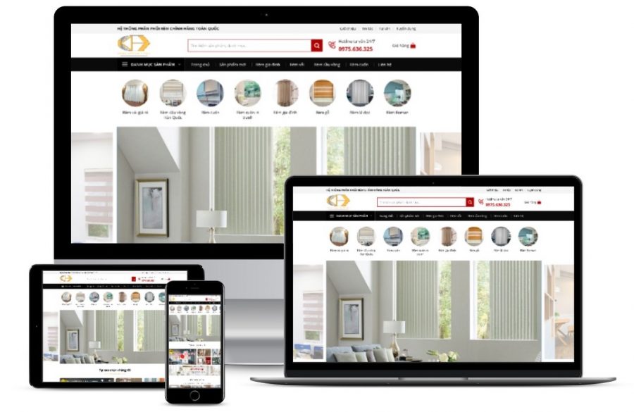 Giao diện website WordPress bán rèm cửa G522
